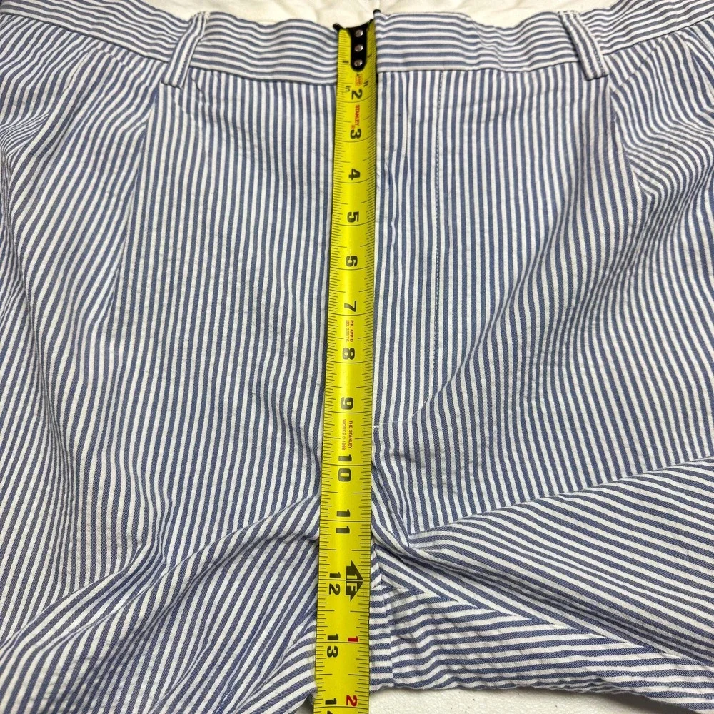 Jos A Bank‎ Dress Pants Mens 38 Blue Striped Classic Fit Pleated Cotton 38x29